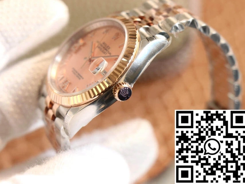 Factory EW Gold Datejust Rose M126231-0027 Diamonds Dial Rolex 0206